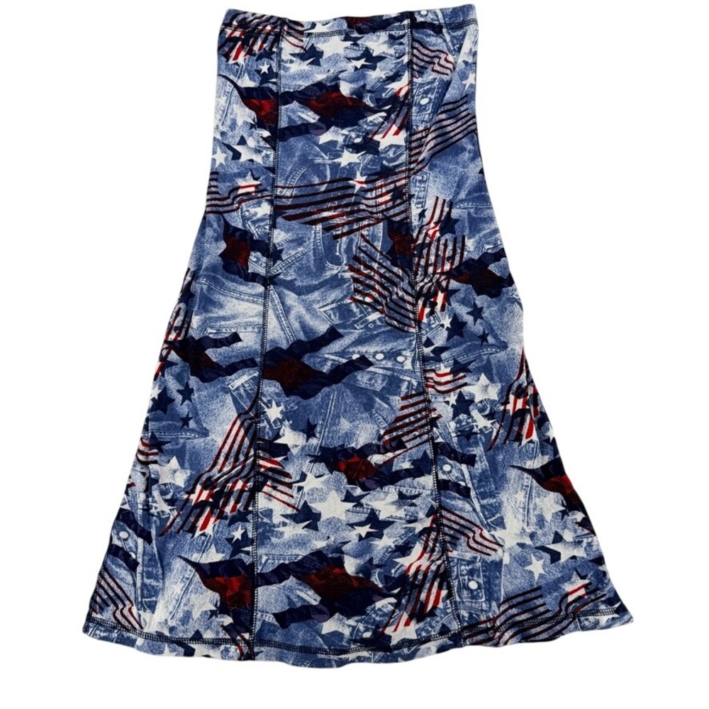 Tommy Jeans Strapless Patriotic Print Dress Size S